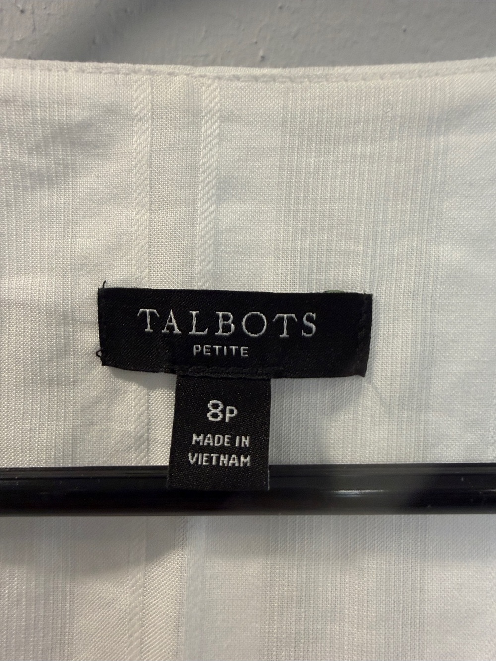 Talbots White V-Neck Smocked-Waist Midi a-line Dress, new - Picture 2 of 7